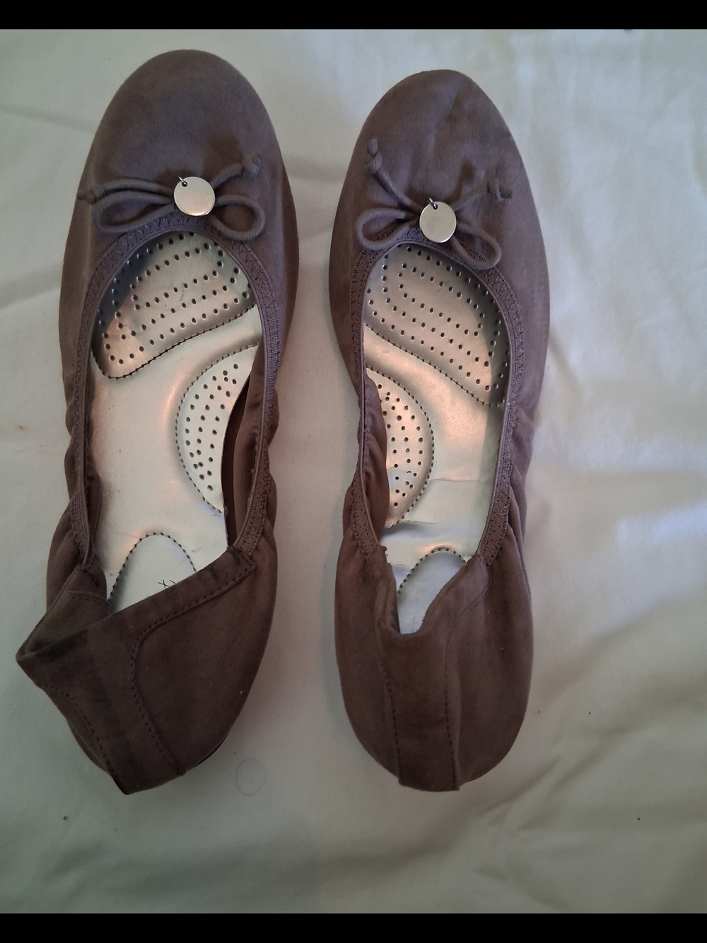 Taupe Colored Dexflex Comfort Caroline Ballet Flats  Size 12 Women Shoes